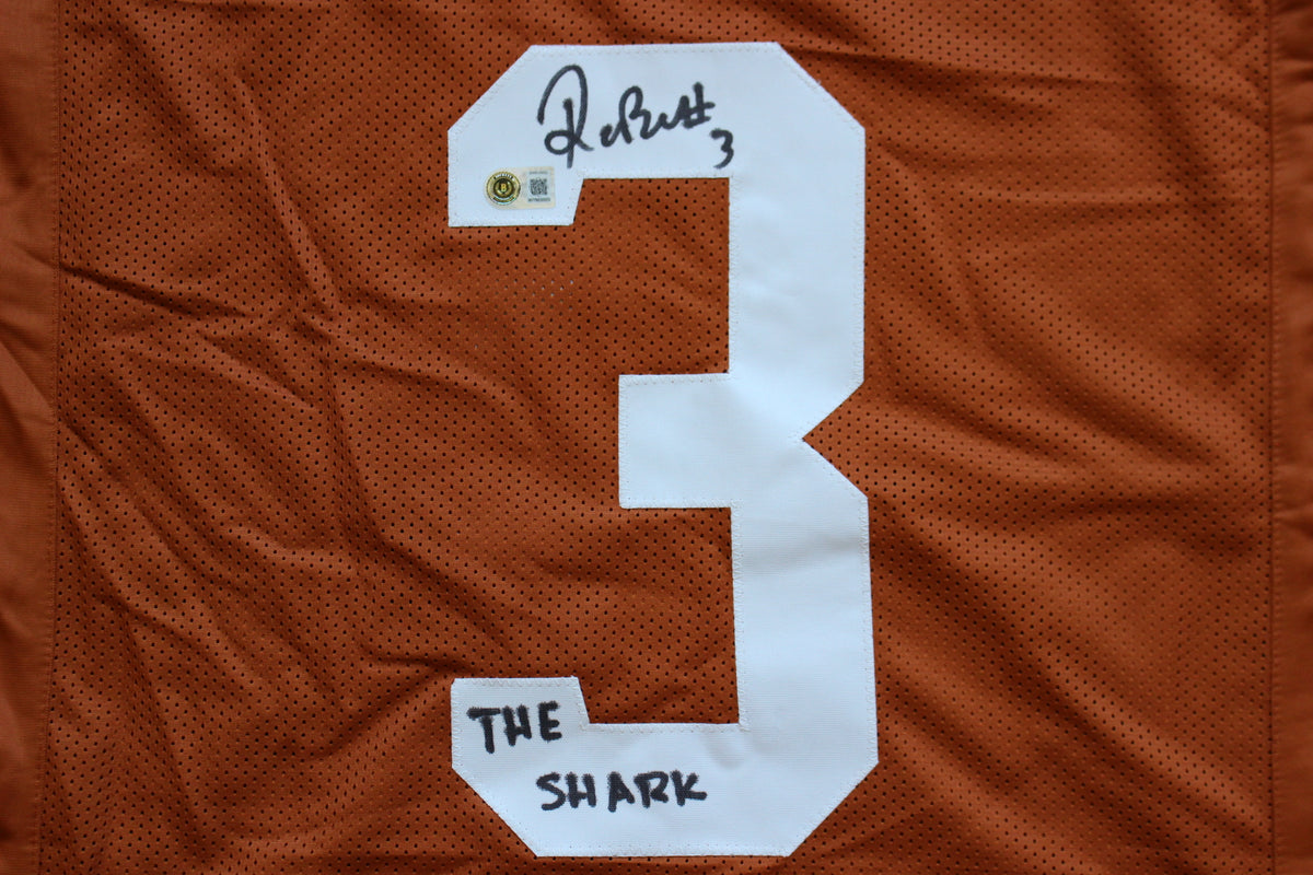RASHEEM BILES TEXAS UT LONGHORNS SIGNED BURNT ORANGE JERSEY w/THESHARK BAS