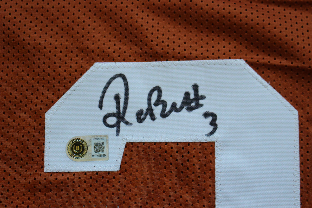 RASHEEM BILES TEXAS UT LONGHORNS SIGNED BURNT ORANGE JERSEY w/THESHARK BAS