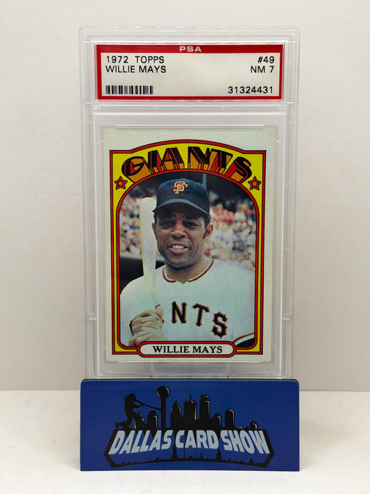 1972 Topps #49 Willie Mays PSA 7