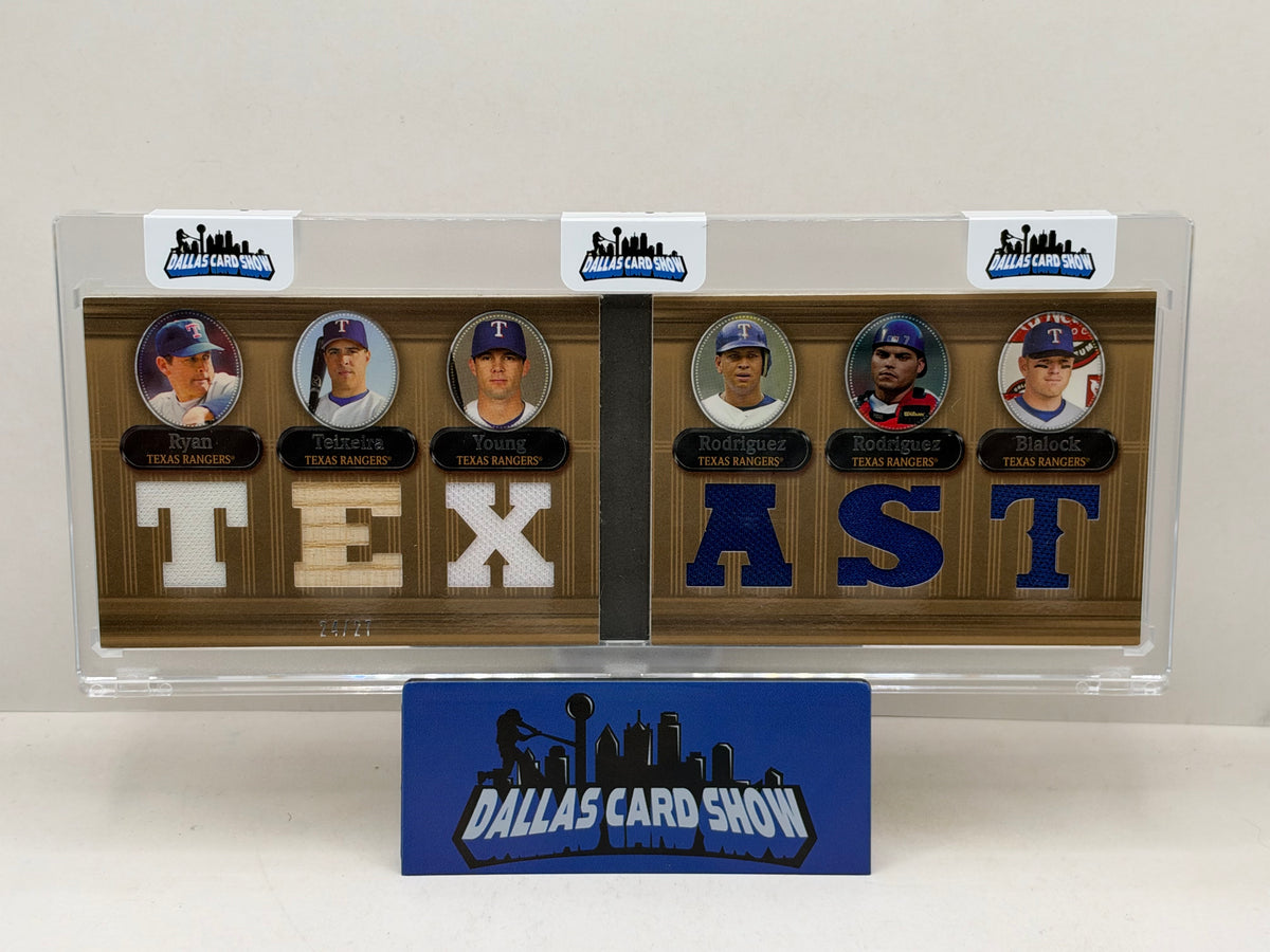2007 Topps Triple Threads Texas Rangers Booklet Ryan,Young,Rodriguez /27