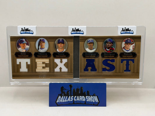2007 Topps Triple Threads Texas Rangers Booklet Ryan,Young,Rodriguez /27