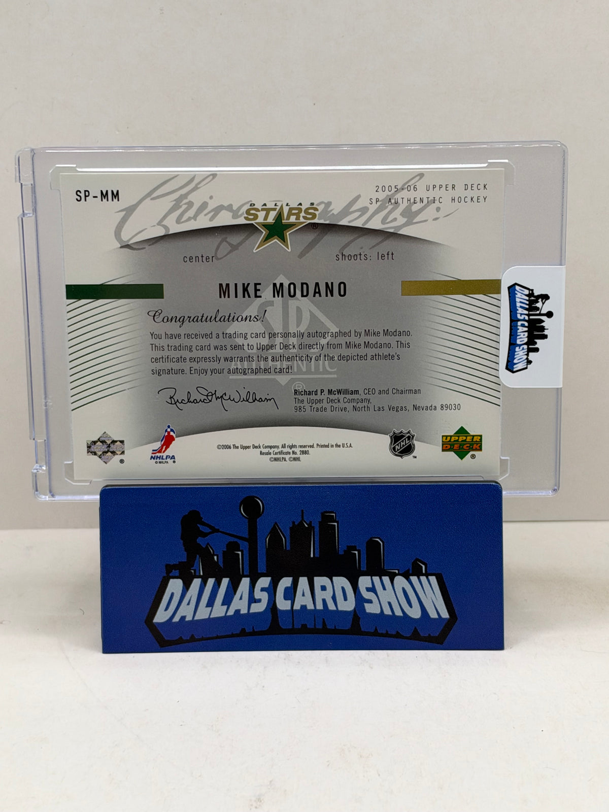 2006 SP Authentic #SP-MM Mike Modano SP Chirography Autograph /50