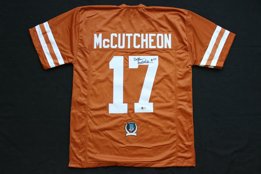 DAYLAN McCUTCHEON TEXAS UT LONGHORNS SIGNED BURNT ORANGE JERSEY BAS COA