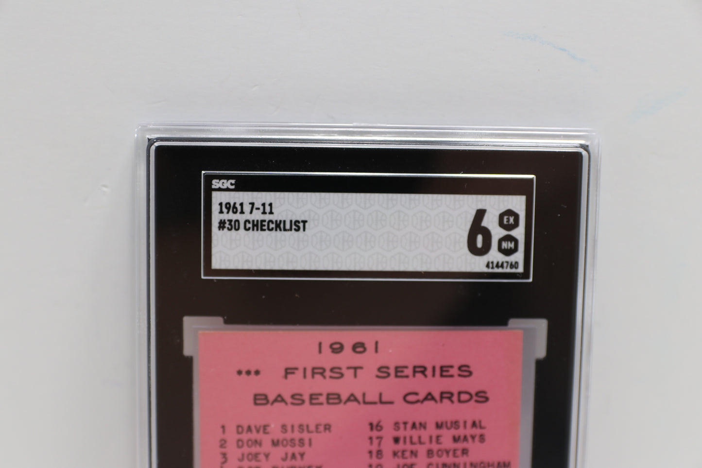 1961 7-11 Checklist 30 SGC 6