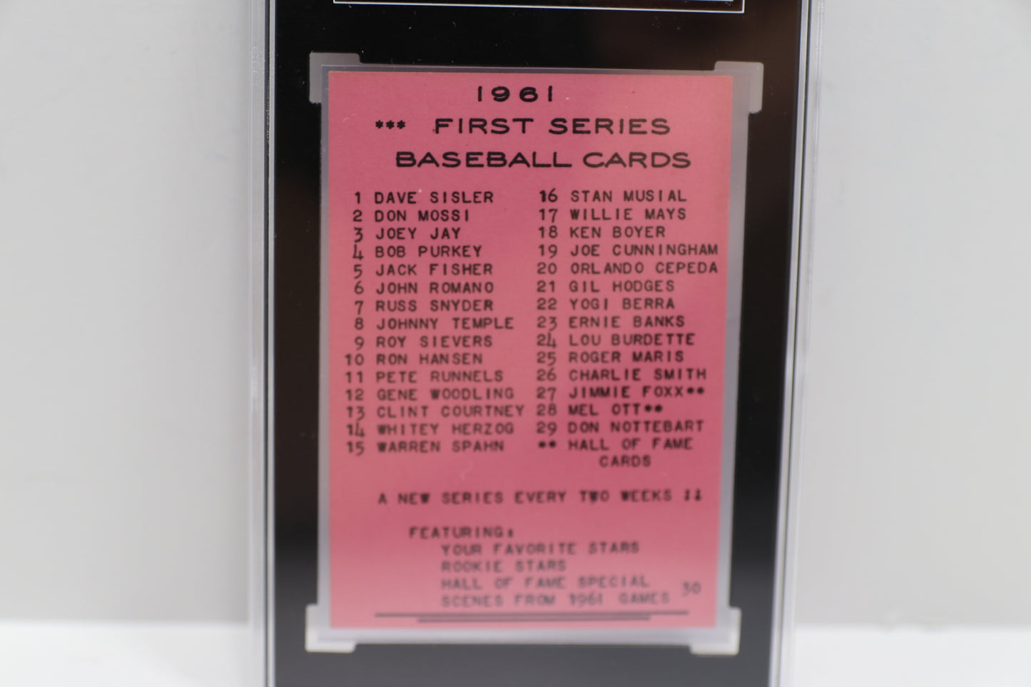 1961 7-11 Checklist 30 SGC 6