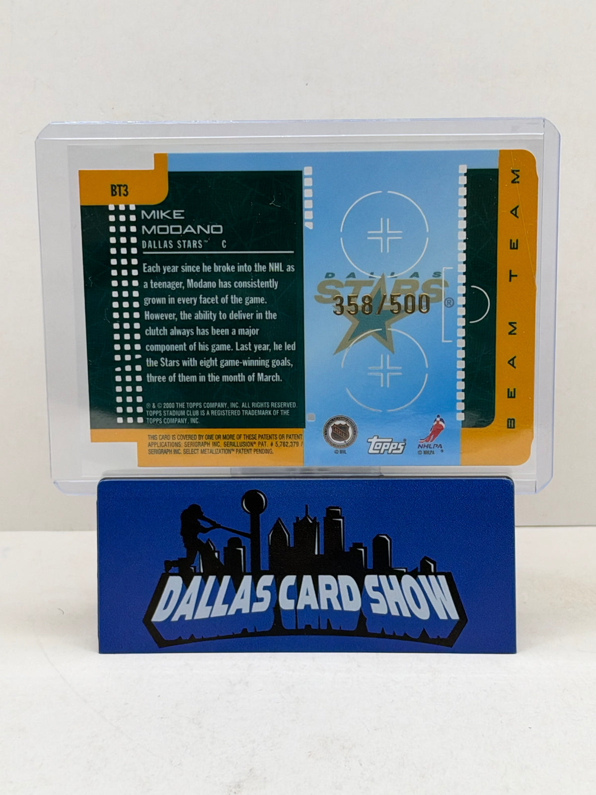 2000 Topps Stadium Club #BT3 Mike Modano Beam Team /500