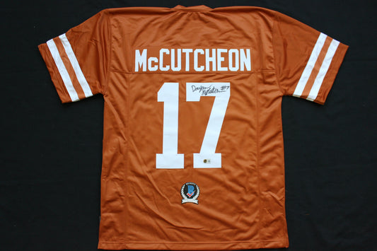 DAYLAN McCUTCHEON TEXAS UT LONGHORNS SIGNED BURNT ORANGE JERSEY BAS COA