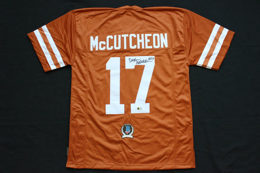 DAYLAN McCUTCHEON TEXAS UT LONGHORNS SIGNED BURNT ORANGE JERSEY BAS COA