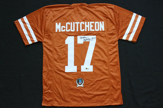 DAYLAN McCUTCHEON TEXAS UT LONGHORNS SIGNED BURNT ORANGE JERSEY BAS COA
