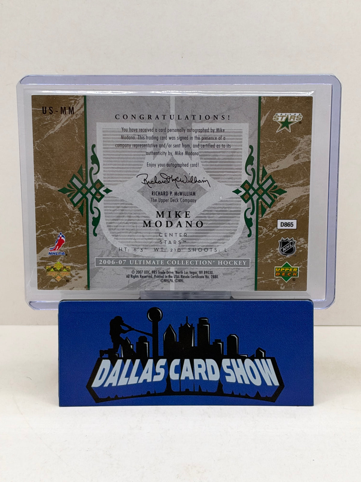 2006-07 Ultimate Collection #US-MM Mike Modano Ultimate Signatures