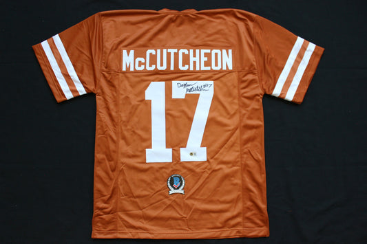 DAYLAN McCUTCHEON TEXAS UT LONGHORNS SIGNED BURNT ORANGE JERSEY BAS COA