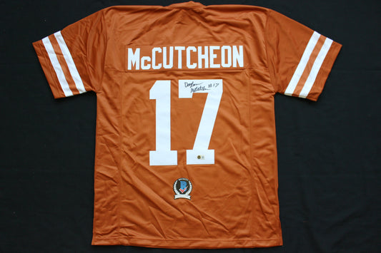 DAYLAN McCUTCHEON TEXAS UT LONGHORNS SIGNED BURNT ORANGE JERSEY BAS COA