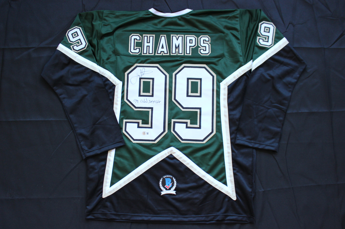 JOE NIEUWENDYK DALLAS STARS SIGNED 99 CHAMPS JERSEY w/ConnSmythe BAS COA