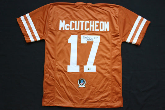 DAYLAN McCUTCHEON TEXAS UT LONGHORNS SIGNED BURNT ORANGE JERSEY BAS COA