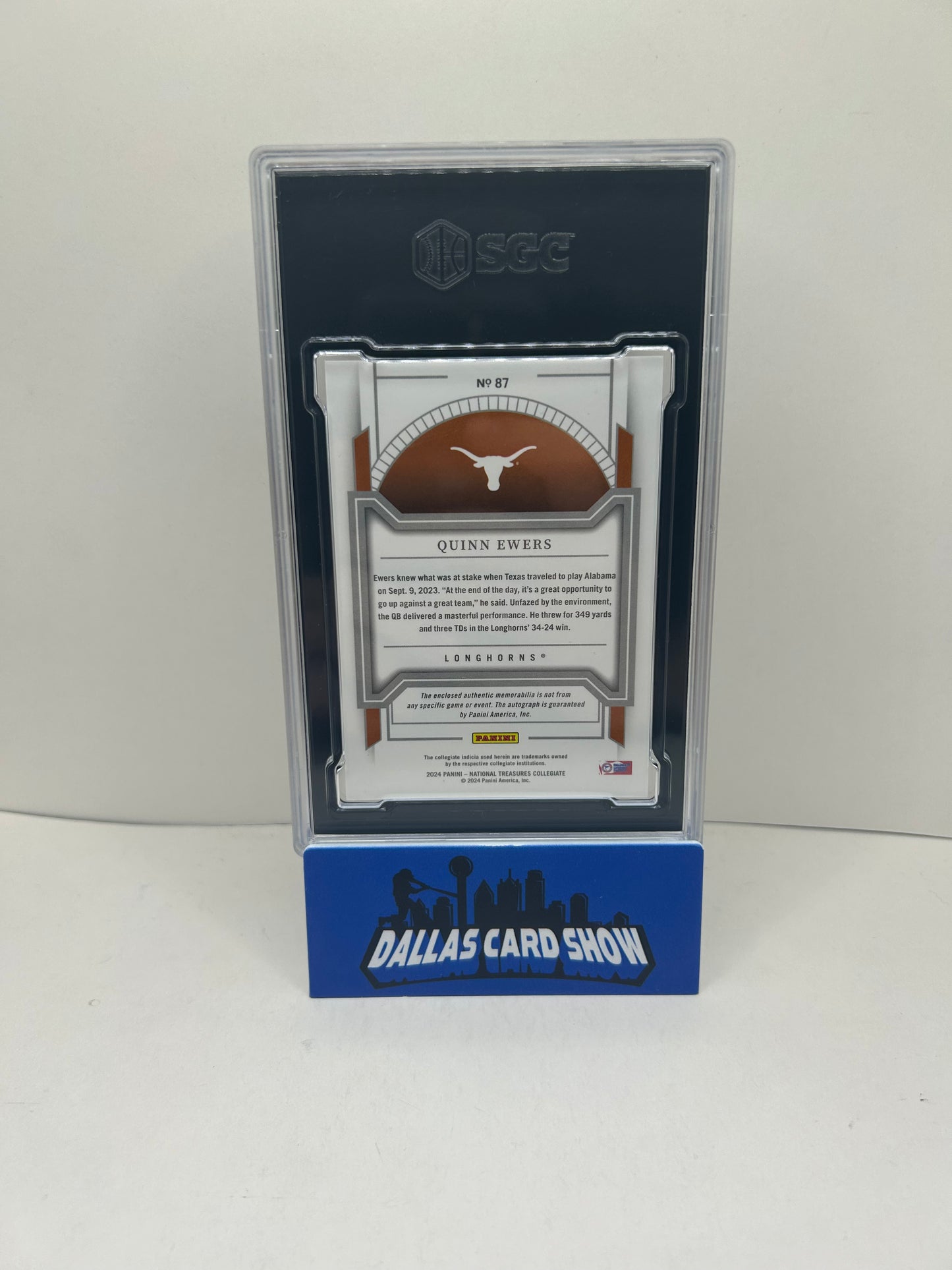 2024 Panini National Treasures Collegiate Quinn Ewers Auto /99 SGC 9.5 10 Longhorns