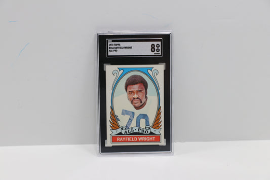 1972 Topps Rayfield Wright 266 All Pro SGC 8