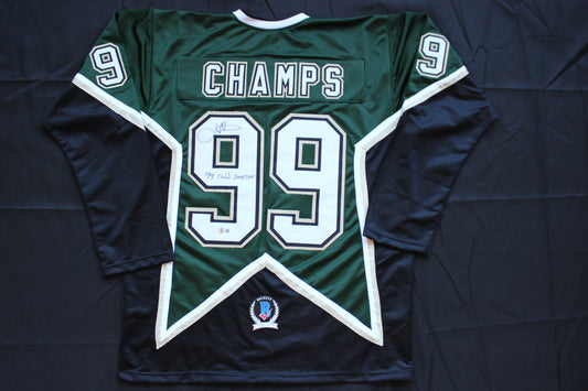 JOE NIEUWENDYK DALLAS STARS SIGNED 99 CHAMPS JERSEY w/ConnSmythe BAS COA