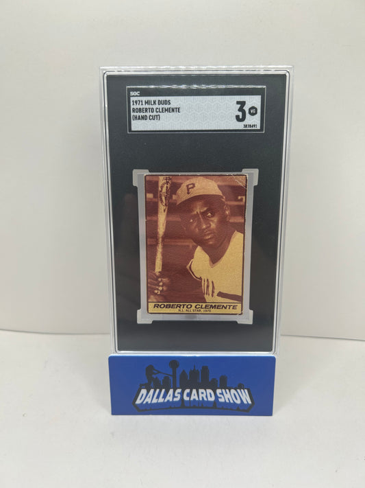 1971 Milk Duds Set-Break Roberto Clemente Hand Cut SGC 3