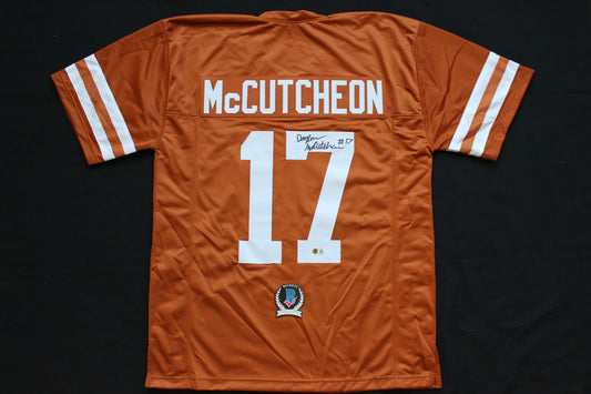 DAYLAN McCUTCHEON TEXAS UT LONGHORNS SIGNED BURNT ORANGE JERSEY BAS COA