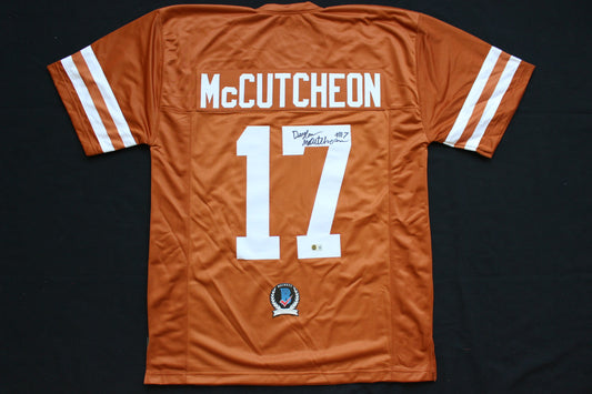 DAYLAN McCUTCHEON TEXAS UT LONGHORNS SIGNED BURNT ORANGE JERSEY BAS COA