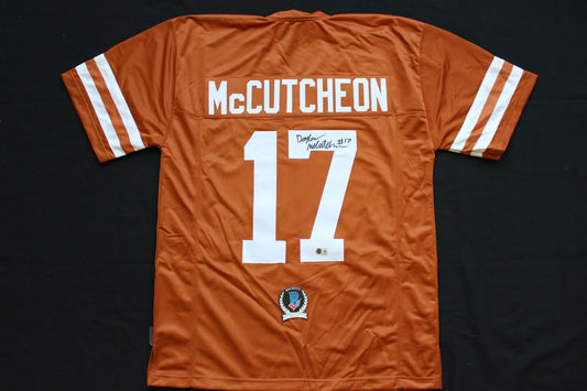 DAYLAN McCUTCHEON TEXAS UT LONGHORNS SIGNED BURNT ORANGE JERSEY BAS COA