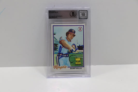1978 Topps Bump Wills #23 BGS Authentic (error)