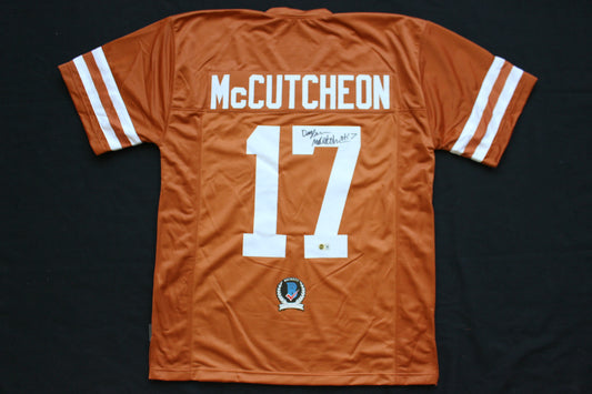 DAYLAN McCUTCHEON TEXAS UT LONGHORNS SIGNED BURNT ORANGE JERSEY BAS COA