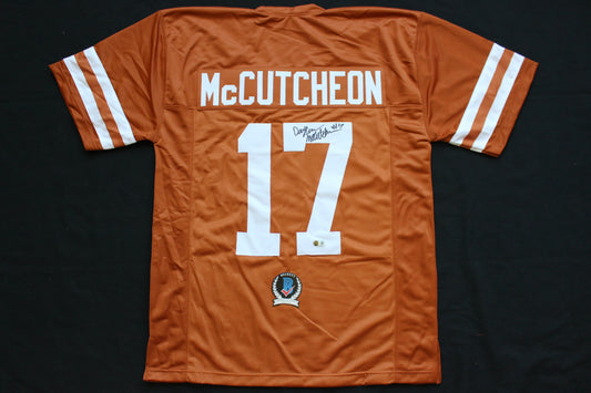 DAYLAN McCUTCHEON TEXAS UT LONGHORNS SIGNED BURNT ORANGE JERSEY BAS COA
