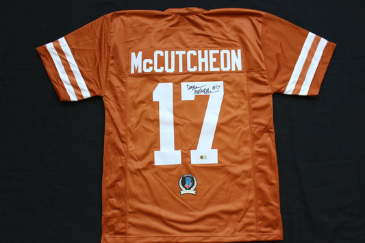 DAYLAN McCUTCHEON TEXAS UT LONGHORNS SIGNED BURNT ORANGE JERSEY BAS COA
