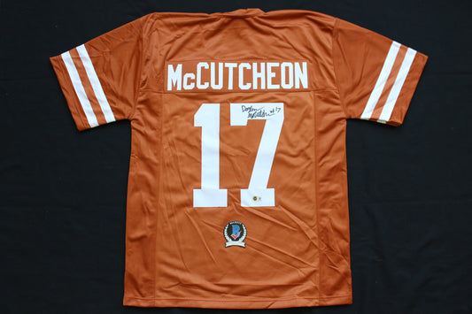 DAYLAN McCUTCHEON TEXAS UT LONGHORNS SIGNED BURNT ORANGE JERSEY BAS COA