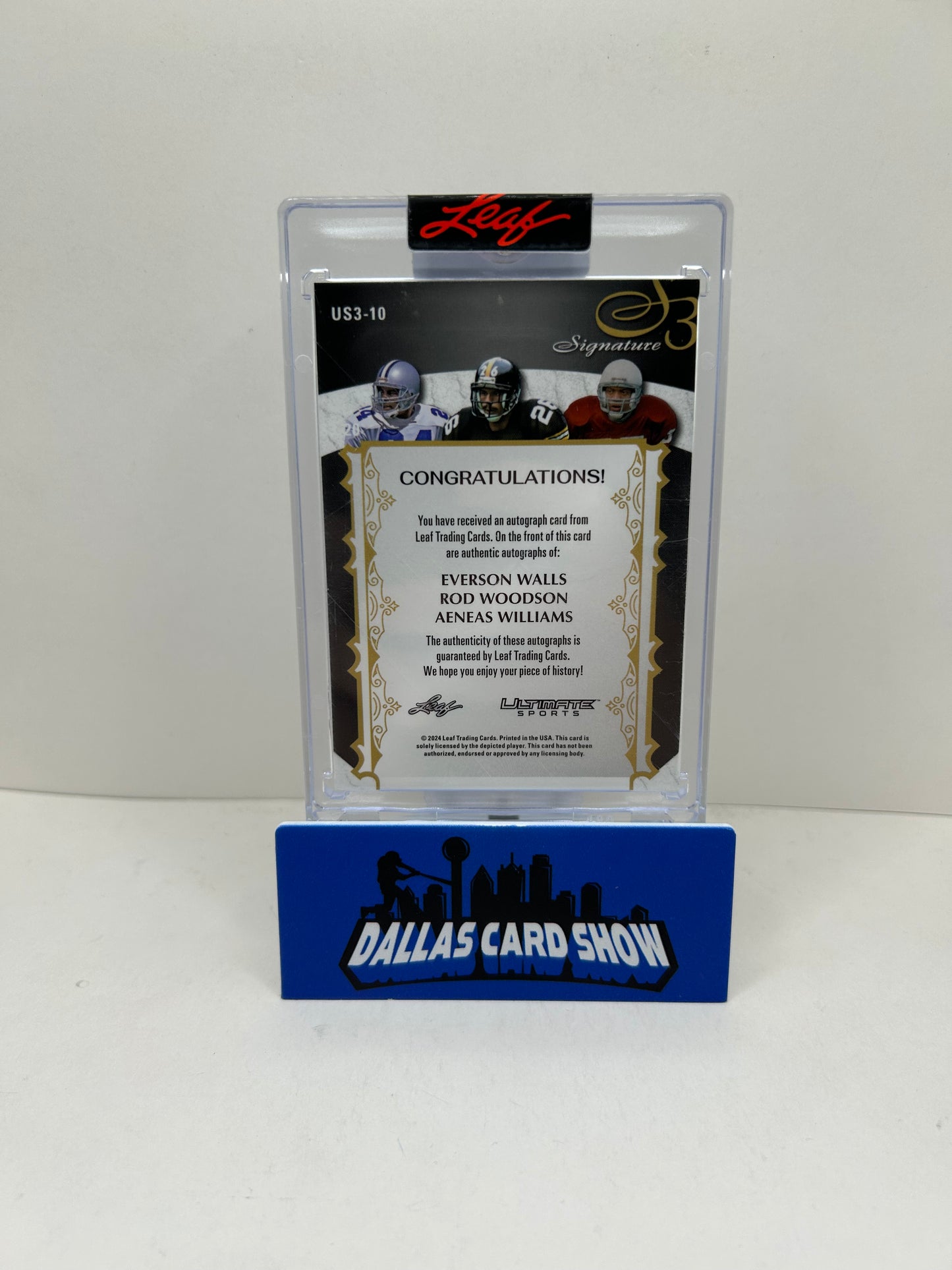 2024 Leaf Ultimate Everson Walls Rod Woodson Aeneas Williams Triple Auto /15