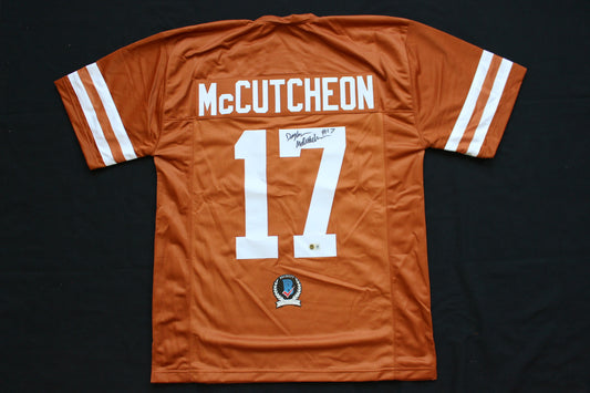 DAYLAN McCUTCHEON TEXAS UT LONGHORNS SIGNED BURNT ORANGE JERSEY BAS COA