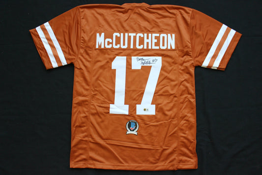 DAYLAN McCUTCHEON TEXAS UT LONGHORNS SIGNED BURNT ORANGE JERSEY BAS COA