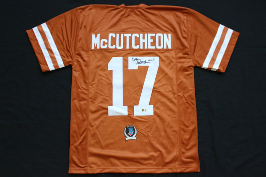 DAYLAN McCUTCHEON TEXAS UT LONGHORNS SIGNED BURNT ORANGE JERSEY BAS COA