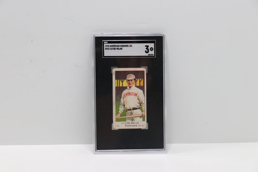 1910 American Caramel E91C Clyde Milan SGC 3