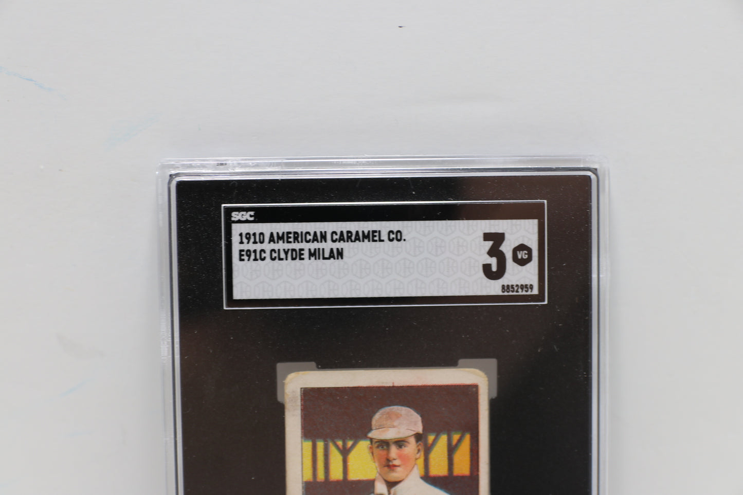 1910 American Caramel E91C Clyde Milan SGC 3