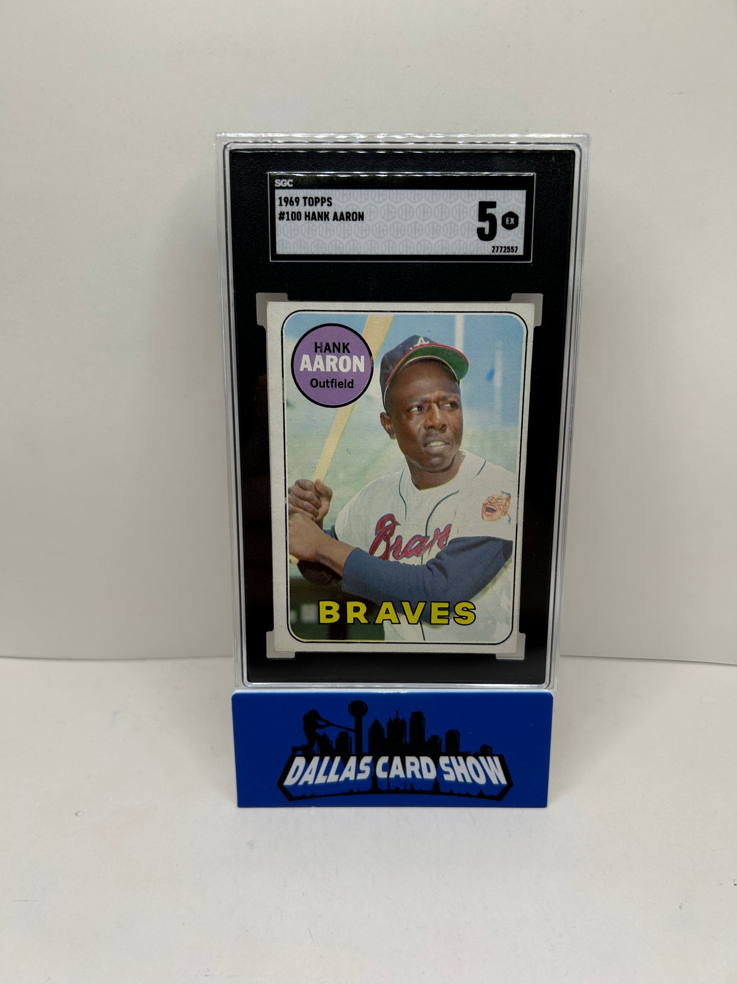 1969 Topps #100 Hank Aaron SGC 5 EX Braves HOF