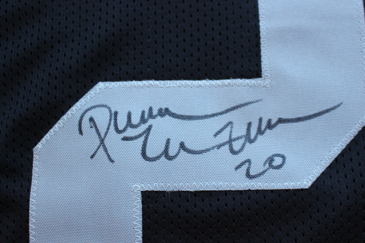 DARREN McFADDEN OAKLAND RAIDERS SIGNED FOOTBALL JERSEY w/MenInBlack Arkansas BAS