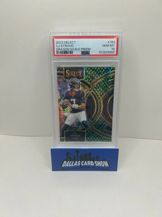 CJ Stroud 2023 Select Dragon Scale /70 PSA 10 Rookie RC #183 Texans Premier