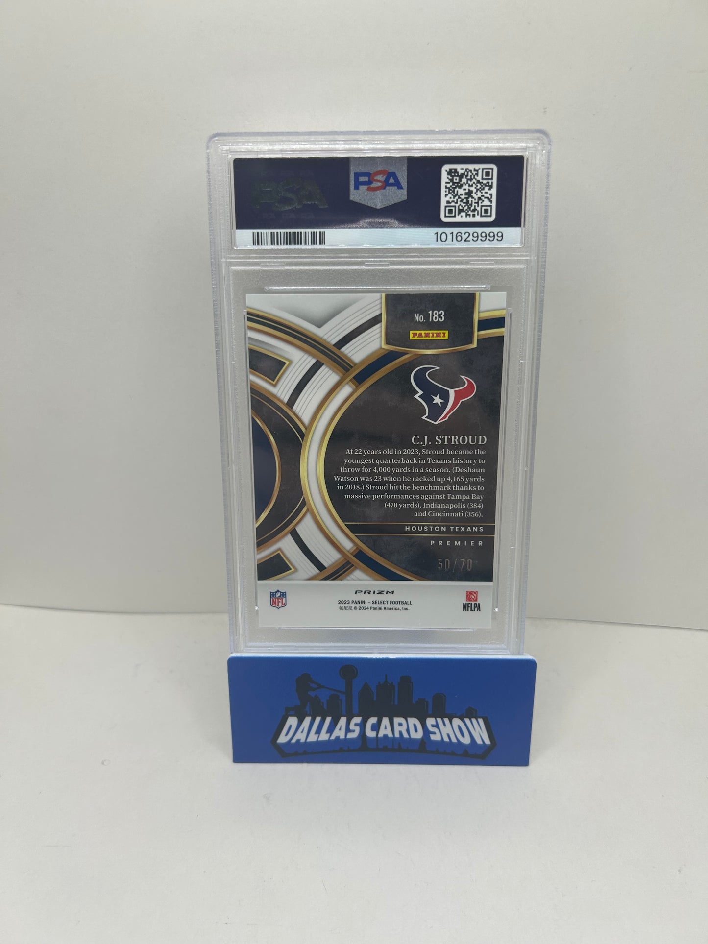 CJ Stroud 2023 Select Dragon Scale /70 PSA 10 Rookie RC #183 Texans Premier
