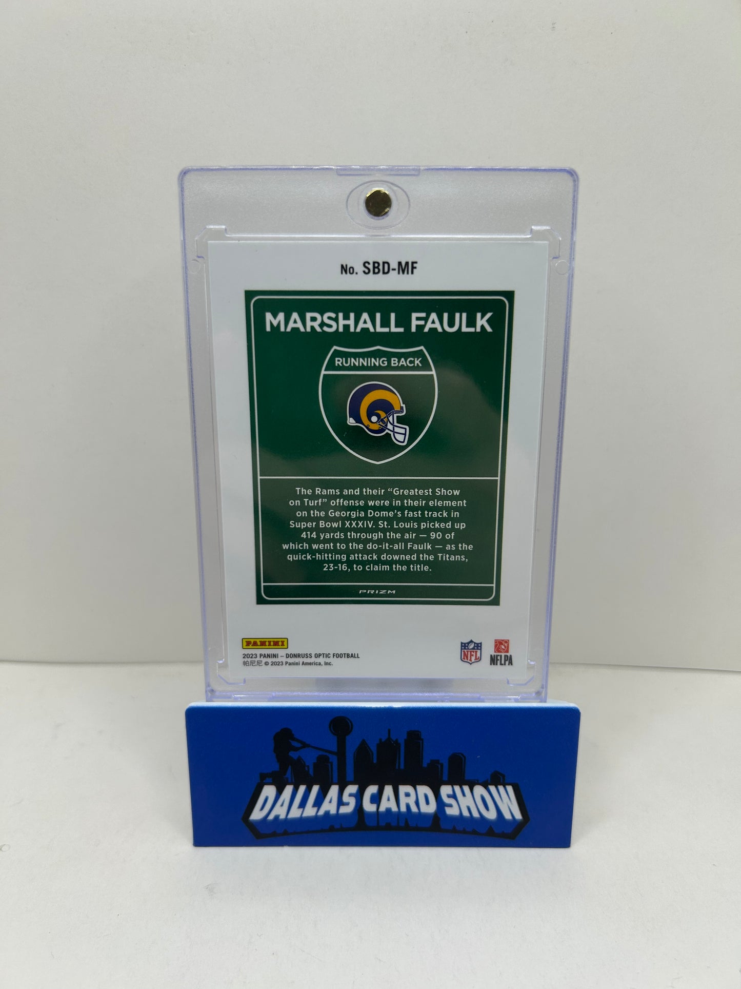 2023 Panini Donruss Optic SSP - Super Bowl Downtown Marshall Faulk #SBD-MF