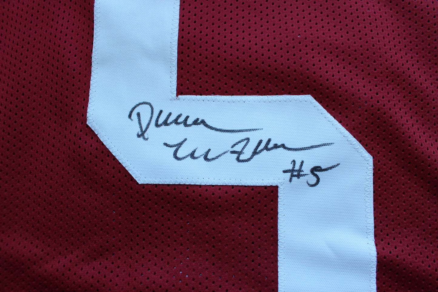 DARREN McFADDEN ARKNASAS RAZORBACKS SIGNED FOOTBALL JERSEY w/INSCs BAS COA