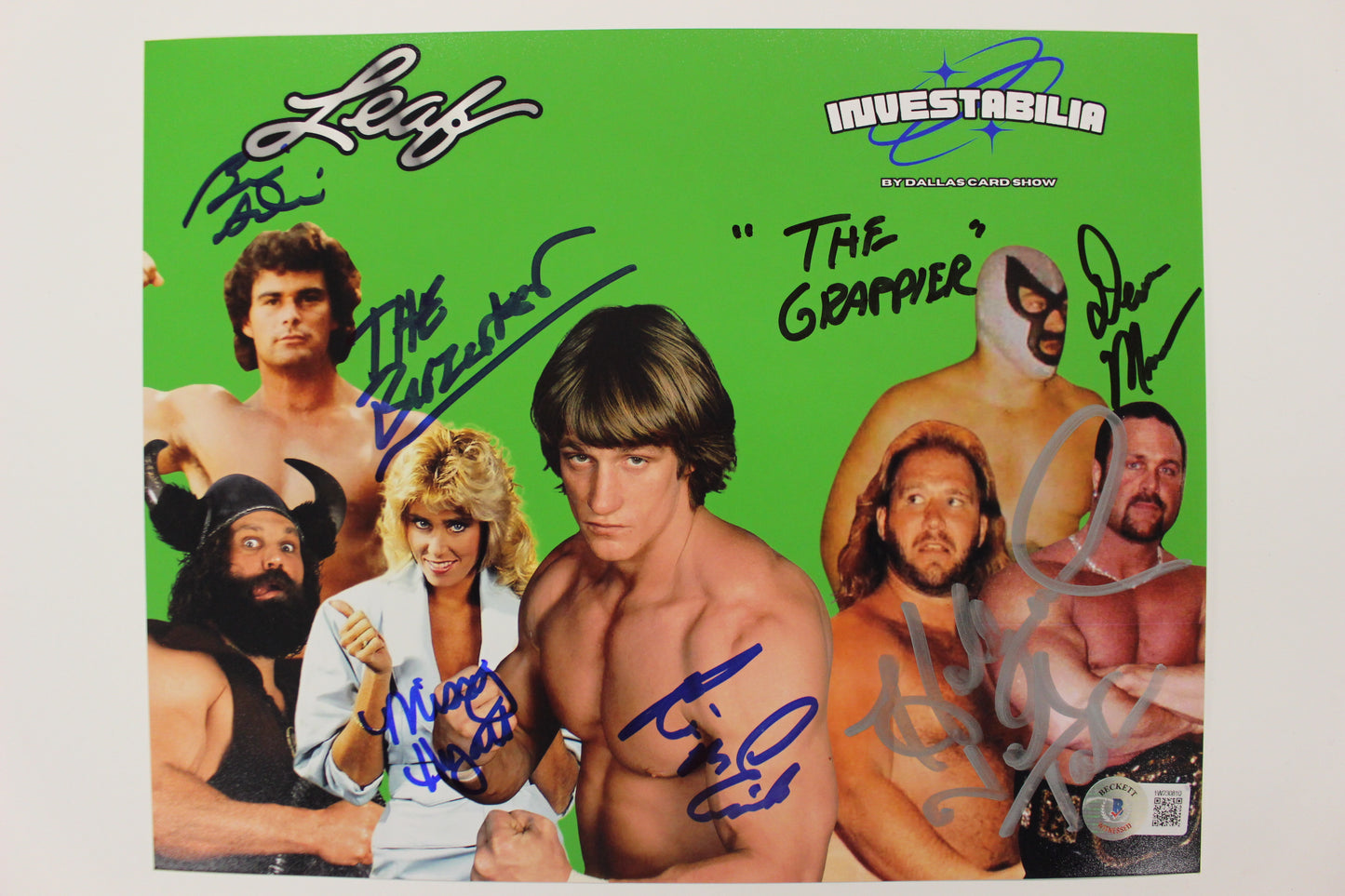 INVESTABILIA by the DALLAS CARD SHOW SIGNED 8x10 Green PHOTO Von Erich +MORE BAS