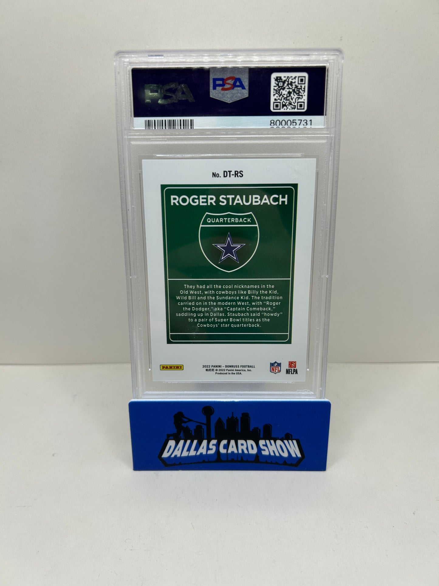 2022 Panini Donruss - Downtown #DTRS Roger Staubach PSA 9