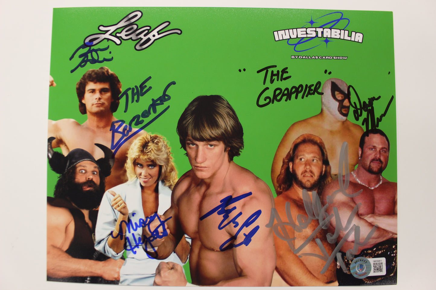 INVESTABILIA by the DALLAS CARD SHOW SIGNED 8x10 Green PHOTO Von Erich +MORE BAS