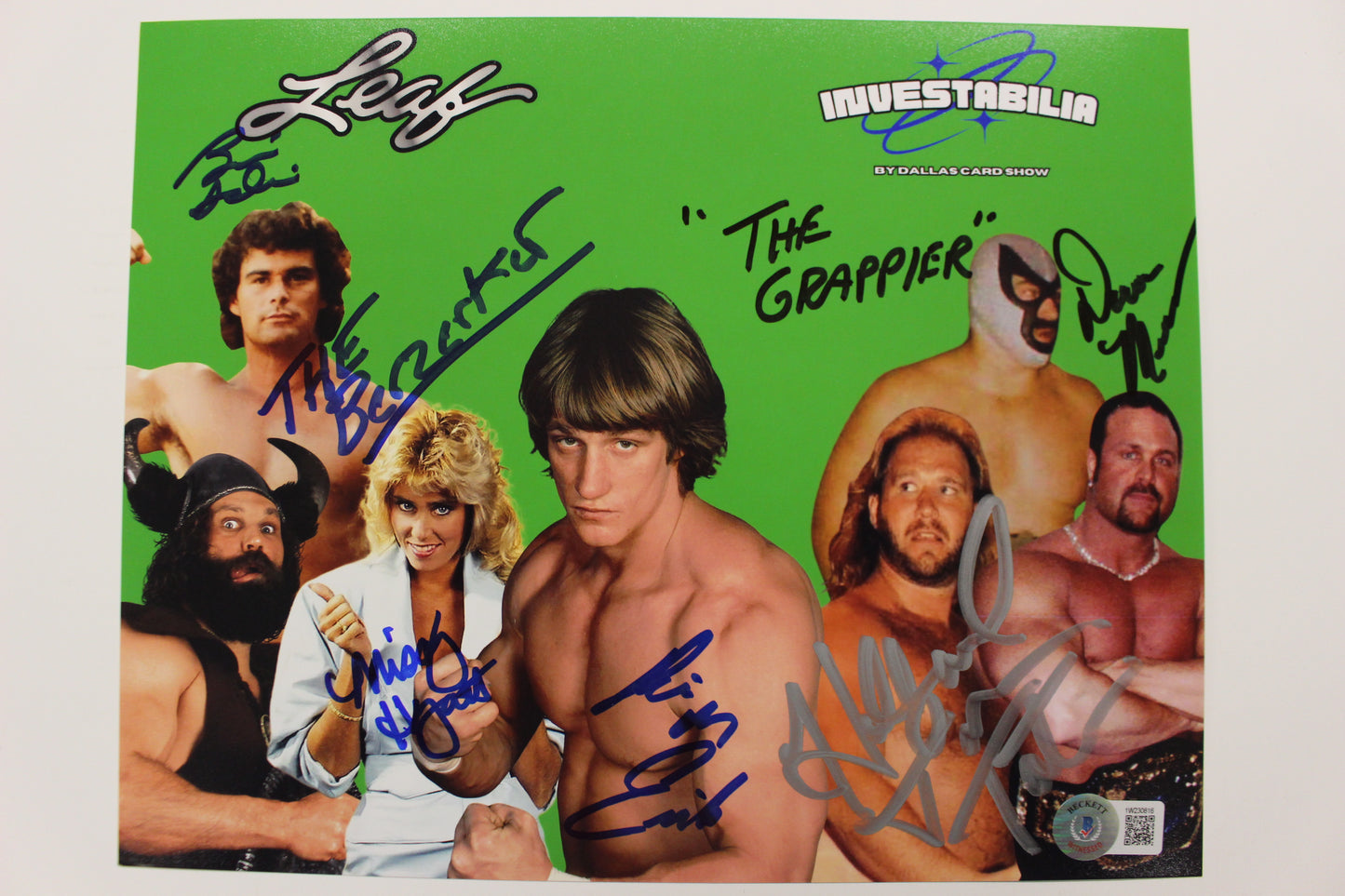 INVESTABILIA by the DALLAS CARD SHOW SIGNED 8x10 Green PHOTO Von Erich +MORE BAS