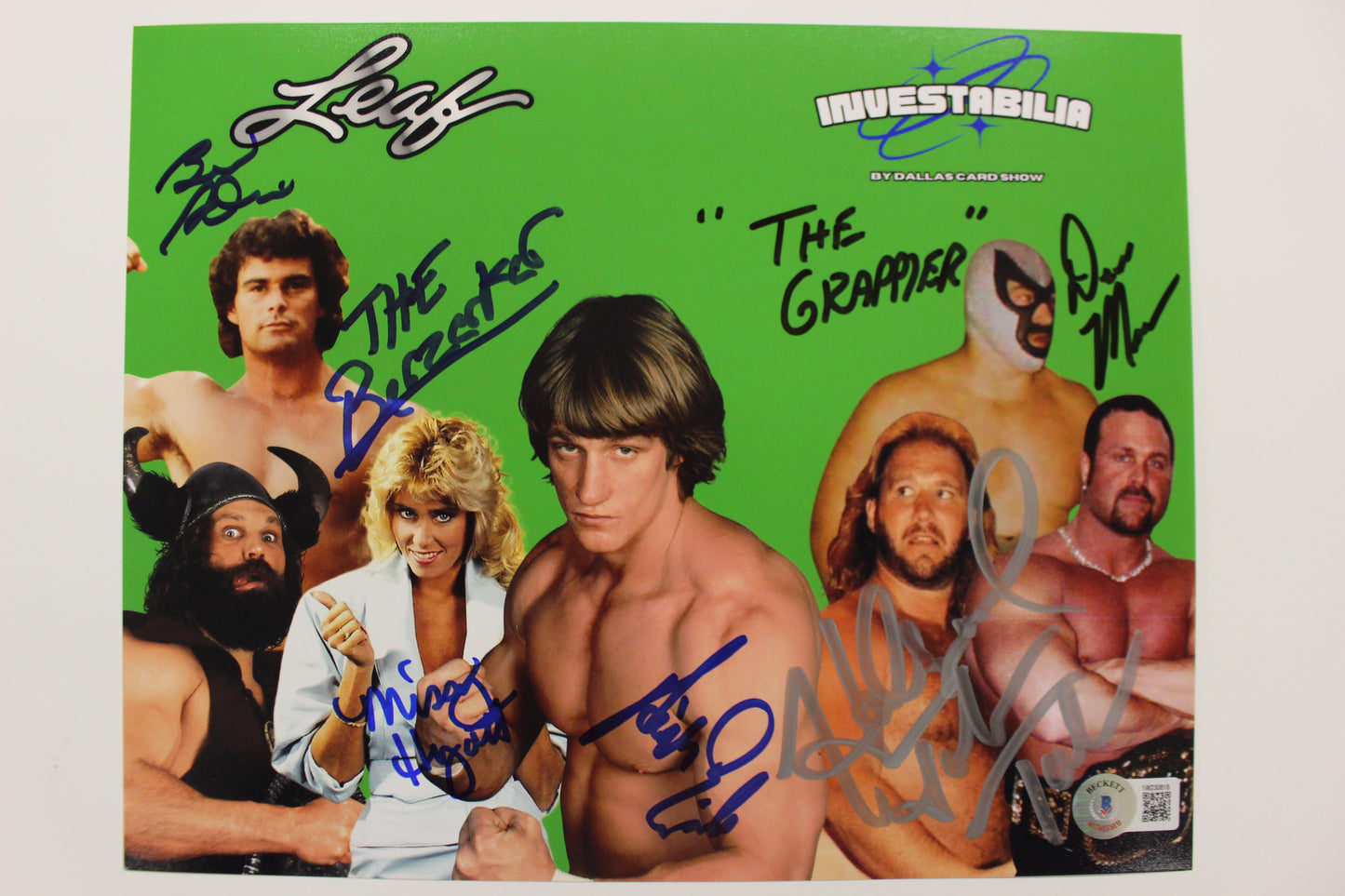 INVESTABILIA by the DALLAS CARD SHOW SIGNED 8x10 Green PHOTO Von Erich +MORE BAS