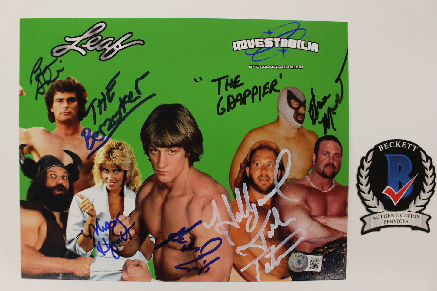 INVESTABILIA by the DALLAS CARD SHOW SIGNED 8x10 Green PHOTO Von Erich +MORE BAS