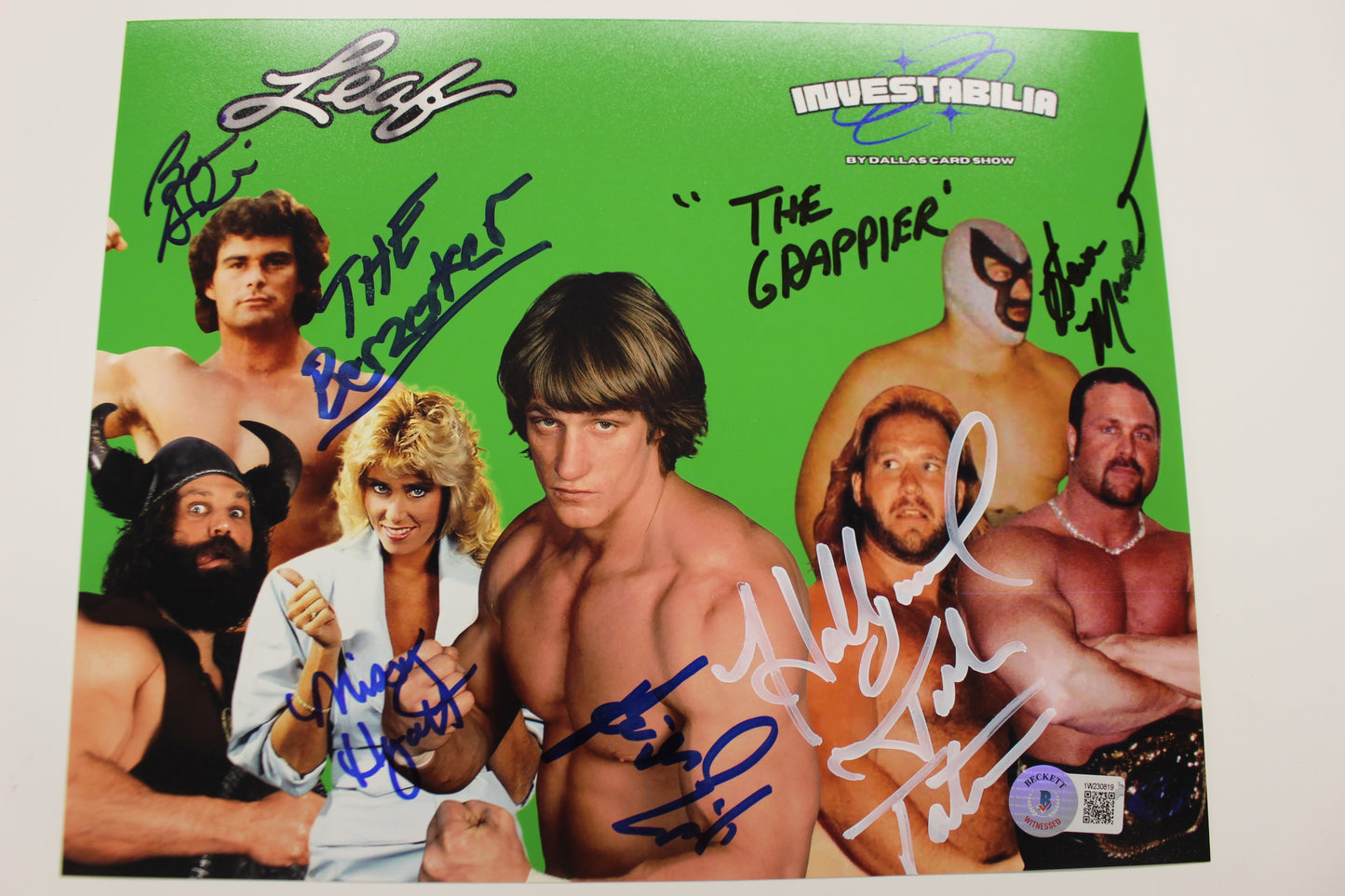 INVESTABILIA by the DALLAS CARD SHOW SIGNED 8x10 Green PHOTO Von Erich +MORE BAS