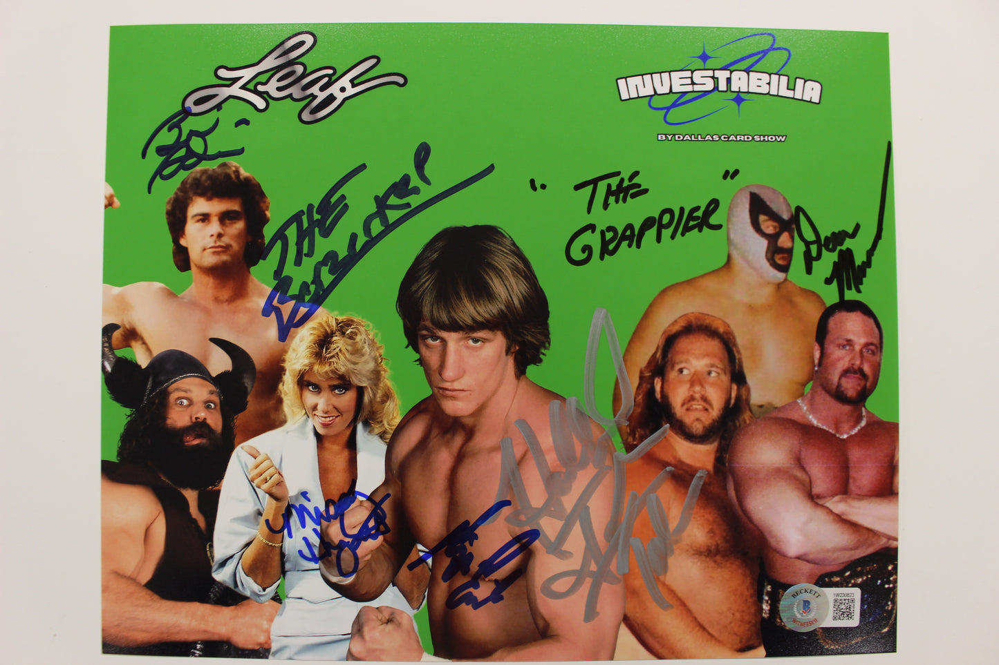 INVESTABILIA by the DALLAS CARD SHOW SIGNED 8x10 Green PHOTO Von Erich +MORE BAS